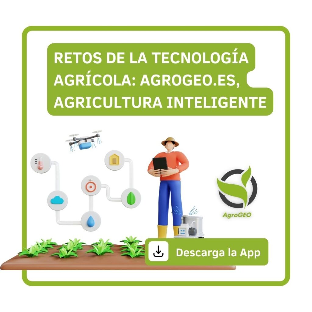 Ilustración de un agricultor con una tablet que controla con app móvil los retos de su plantación de cultivo